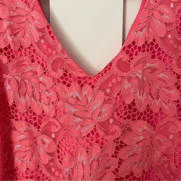 BB Dakota Coral Peach Lace Rene Shift Dress - Picture 10 of 16